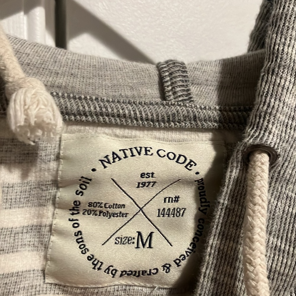 Native Code Striped Lightweight Hoody - image 4